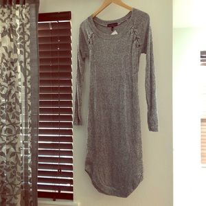 Grey sweater dress
